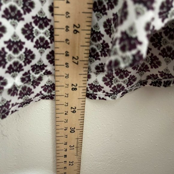 ANN TAYLOR LOFT Long Sleeve floral blouse Size Lar - Picture 7 of 8